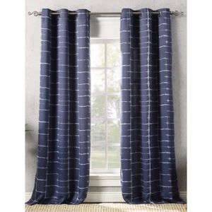 (4) Sun Zero Saki Shibori Print Blackout Grommet Curtain Panel 40" x 95"